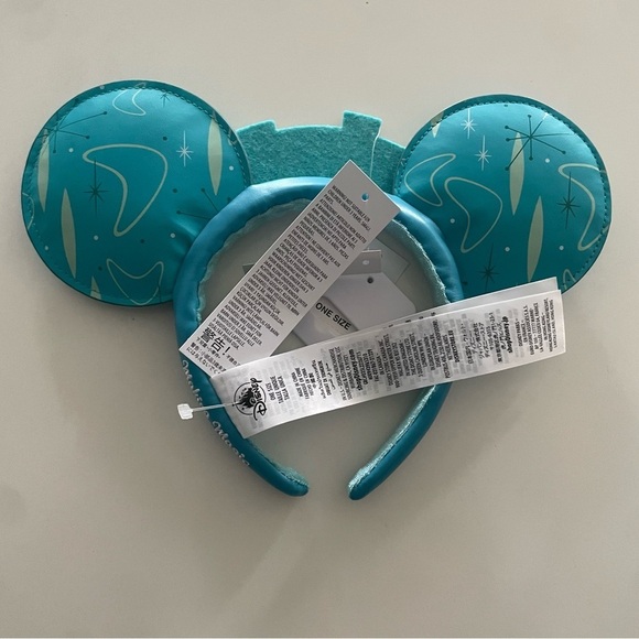 NWT Disney Parks Disneyland Retro Marquee Sign Blue Mickey Ears Headband 2023 - Picture 2 of 3